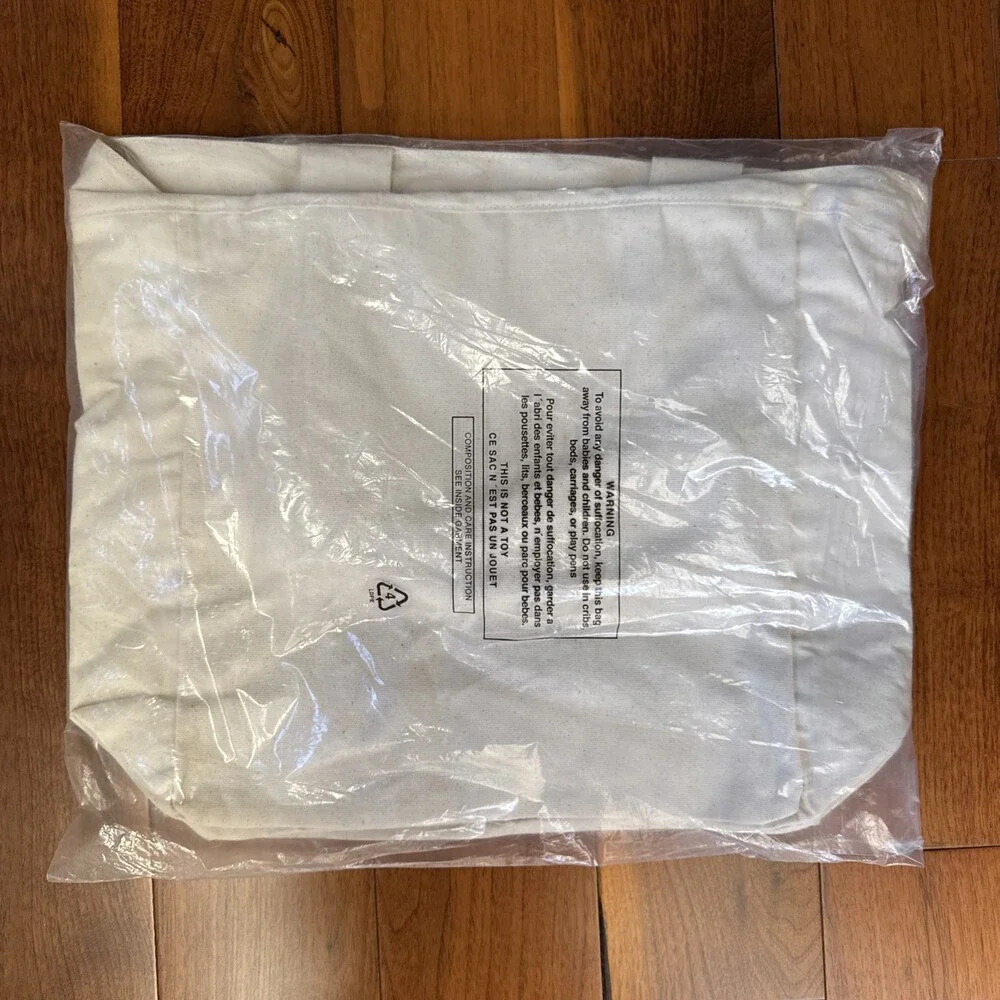 NWT McDonald's French Fries Large 15” High Tote Bag W Pocket Inside Canvas